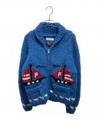 PAR ICIパーリッシィ）の古着「カウチンニットカーディガン」｜ブルー