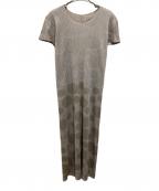 PLEATS PLEASEプリーツプリーズ）の古着「総柄プリーツワンピース」｜グレー
