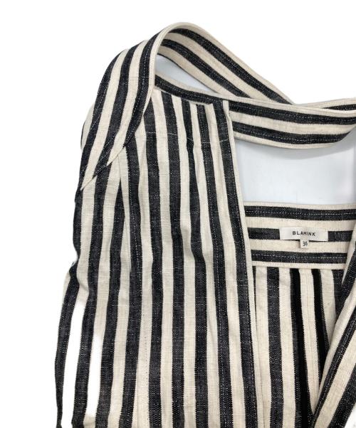 BLAMINK（ブラミンク）BLAMINK (ブラミンク) MS C STRIPE AIO オールインワン ブラック サイズ:36の古着・服飾アイテム