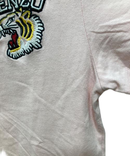 KENZO（ケンゾー）KENZO (ケンゾー) 'Varsity Tiger' 刺繍 Tシャツ ピンク サイズ:Mの古着・服飾アイテム