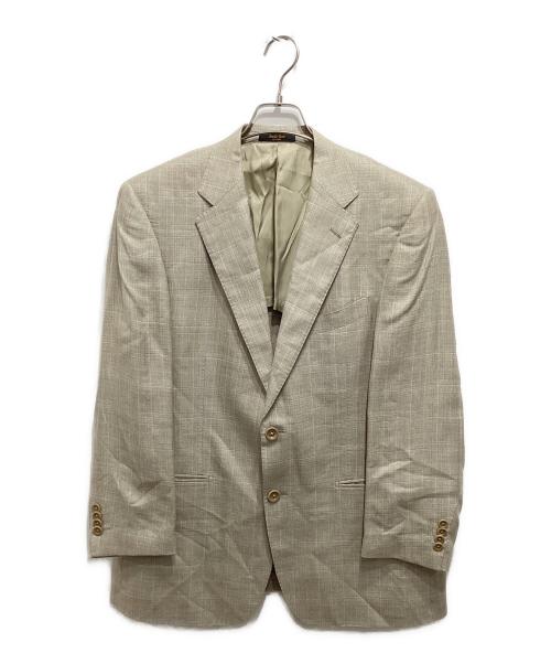 savile raw（サビルロウ）savile raw (サビルロウ) ethomas (イートーマス) シルク混テーラードジャケット ベージュ サイズ:96BE4の古着・服飾アイテム
