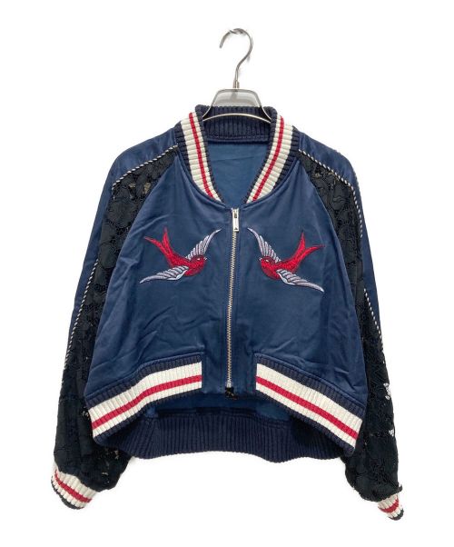 Maison MIHARA YASUHIRO（メゾン ミハラ ヤスヒロ）Maison MIHARA YASUHIRO (メゾン ミハラ ヤスヒロ) レーススカジャン ネイビー サイズ:FREEの古着・服飾アイテム