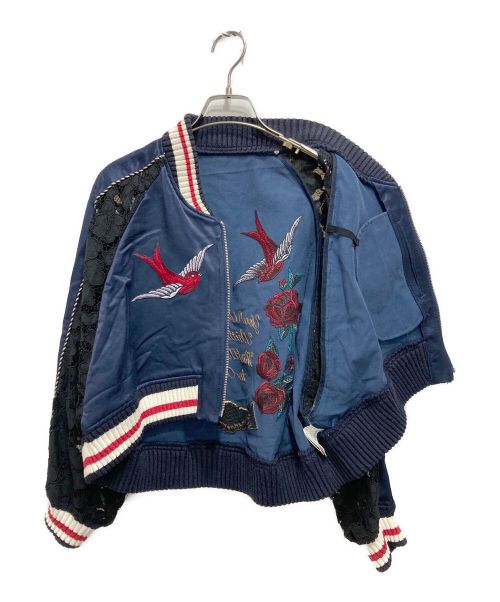Maison MIHARA YASUHIRO（メゾン ミハラ ヤスヒロ）Maison MIHARA YASUHIRO (メゾン ミハラ ヤスヒロ) レーススカジャン ネイビー サイズ:FREEの古着・服飾アイテム