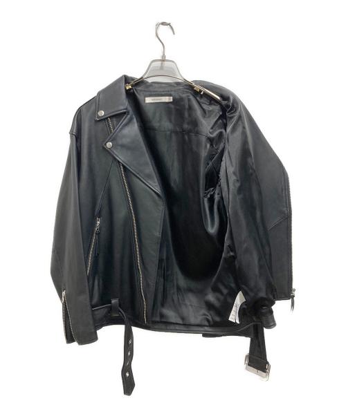 moussy（マウジー）moussy (マウジー) OVERSIZED RIDERS JACKET ブラック サイズ:FREEの古着・服飾アイテム