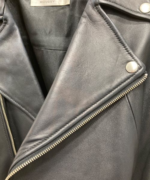 moussy（マウジー）moussy (マウジー) OVERSIZED RIDERS JACKET ブラック サイズ:FREEの古着・服飾アイテム