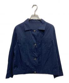 HUMAN WOMAN（ヒューマンウーマン）の古着「コードストライプローンブルゾン」｜ネイビー