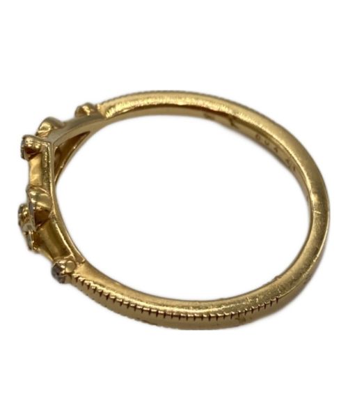 agete（アガット）agete (アガット) サークルダイヤモンドゴールドリング サイズ:8号の古着・服飾アイテム