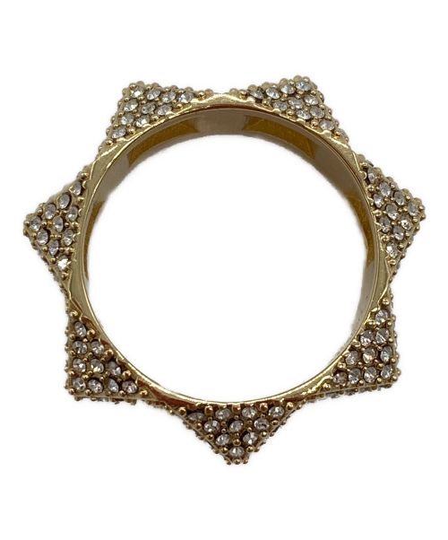 VALENTINO GARAVANI（ヴァレンティノ・ガラヴァーニ）VALENTINO GARAVANI (ヴァレンティノ・ガラヴァーニ) ロックスタッズクリスタルリング ゴールド サイズ:14号の古着・服飾アイテム