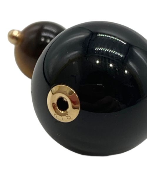 hirotaka（ヒロタカ）hirotaka (ヒロタカ) バンブルビーオニキス＆タイガーアイピアス ブラック×ブラウンの古着・服飾アイテム