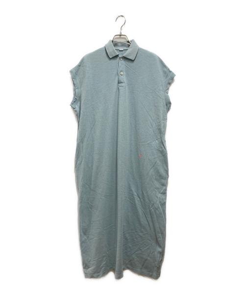 45R（フォーティファイブ・アール）45R (フォーティファイブ・アール) ジンバカノコの33色ポロドレス ブルー サイズ:FREEの古着・服飾アイテム