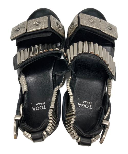 TOGA PULLA（トーガ プルラ）TOGA PULLA (トーガ プルラ) Metal sneaker sandals ブラック サイズ:36の古着・服飾アイテム