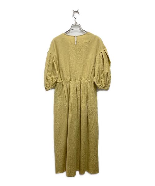 SLOBE IENA（スローブ イエナ）SLOBE IENA (スローブ イエナ) コットンサッカー ボリュームスリーブワンピース イエロー サイズ:Mの古着・服飾アイテム