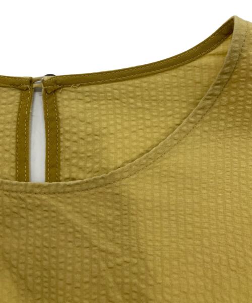 SLOBE IENA（スローブ イエナ）SLOBE IENA (スローブ イエナ) コットンサッカー ボリュームスリーブワンピース イエロー サイズ:Mの古着・服飾アイテム