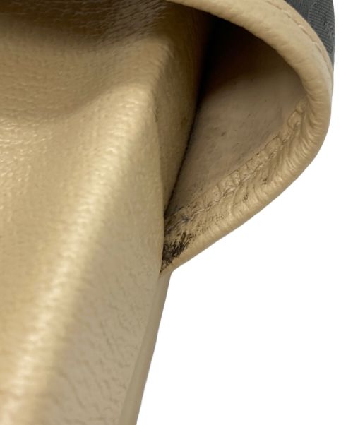 GUCCI（グッチ）GUCCI (グッチ) グリッドスライドサンダル ベージュ×グレー サイズ:7の古着・服飾アイテム