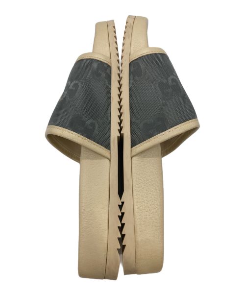GUCCI（グッチ）GUCCI (グッチ) グリッドスライドサンダル ベージュ×グレー サイズ:7の古着・服飾アイテム