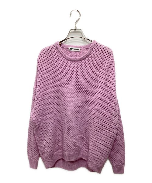 TTT MSW（ティー モダンストリートウェア）TTT MSW (ティー) Wool pullover knit ピンク サイズ:FREEの古着・服飾アイテム