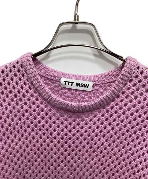 TTT MSW（ティー モダンストリートウェア）TTT MSW (ティー) Wool pullover knit ピンク サイズ:FREEの古着・服飾アイテム