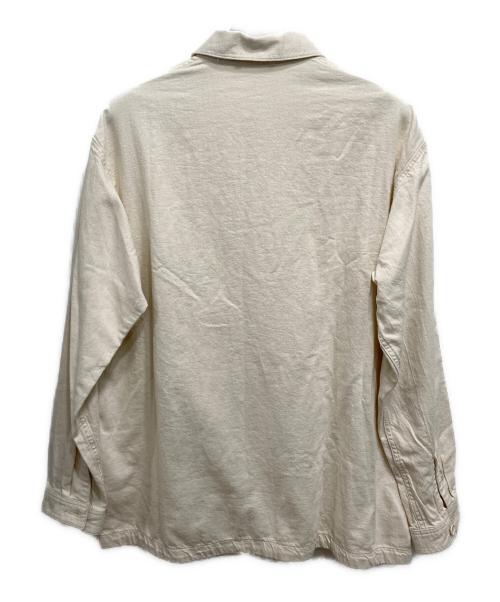 EDIFICE（エディフィス）EDIFICE (エディフィス) リネンブレンドシャツ ベージュ サイズ:Lの古着・服飾アイテム