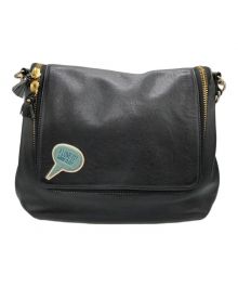 ANYA HINDMARCH（アニヤ・ハインドマーチ）の古着「メッセンジャーバッグ」｜ブラック