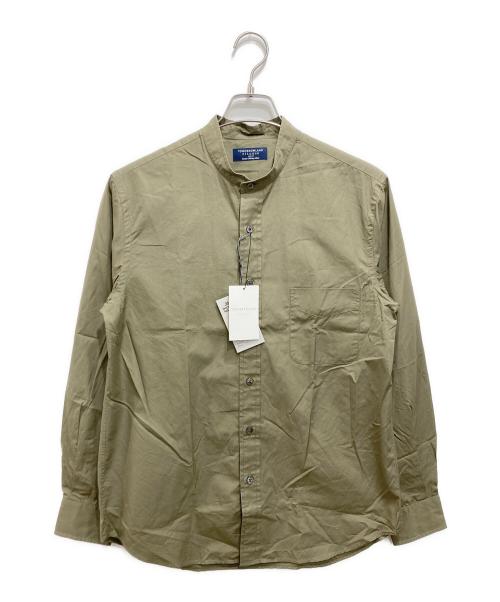 TOMORROW LAND PILGRIM（トゥモローランド ピルグリム）TOMORROW LAND PILGRIM (トゥモローランド ピルグリム) ブリティッシュポプリン バンドカラーシャツ グリーン サイズ:Ｍの古着・服飾アイテム