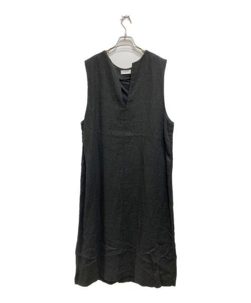 かぐれ（カグレ）かぐれ (カグレ) リネンワンピース ブラック サイズ:Sの古着・服飾アイテム