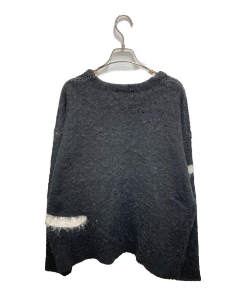 Knuth Marf（クヌースマーフ）Knuth Marf (クヌースマーフ) モヘヤブレンドUネックプルオーバーニット ブラック サイズ:Fの古着・服飾アイテム