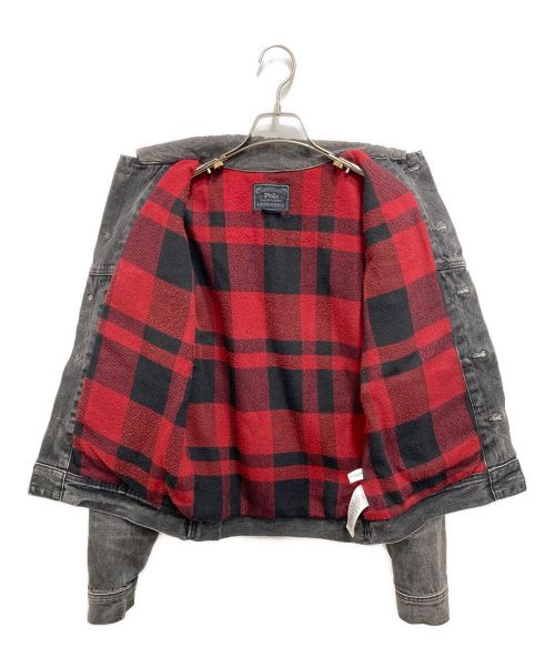 POLO RALPH LAUREN（ポロ・ラルフローレン）POLO RALPH LAUREN (ポロ・ラルフローレン) ブランケットトラッカージャケット グレー サイズ:XSの古着・服飾アイテム