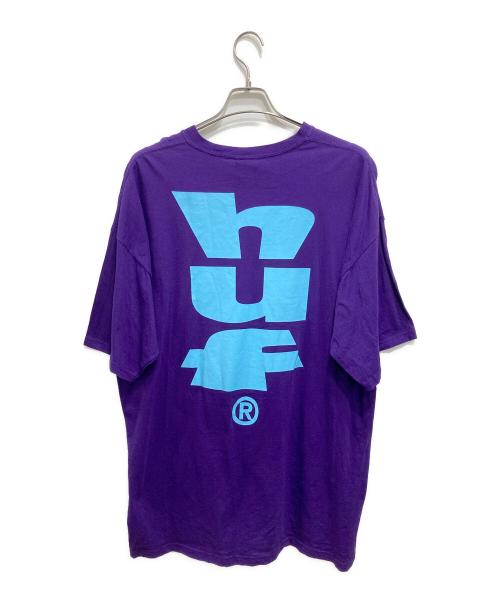 HUF（ハフ）HUF (ハフ) メガロゴプリントTシャツ パープル サイズ:XXLの古着・服飾アイテム