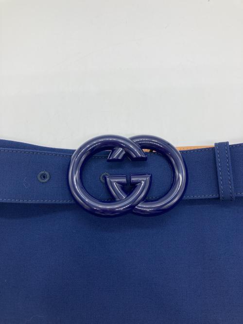 GUCCI（グッチ）GUCCI (グッチ) GGベルトタイトスカート ネイビー サイズ:42の古着・服飾アイテム