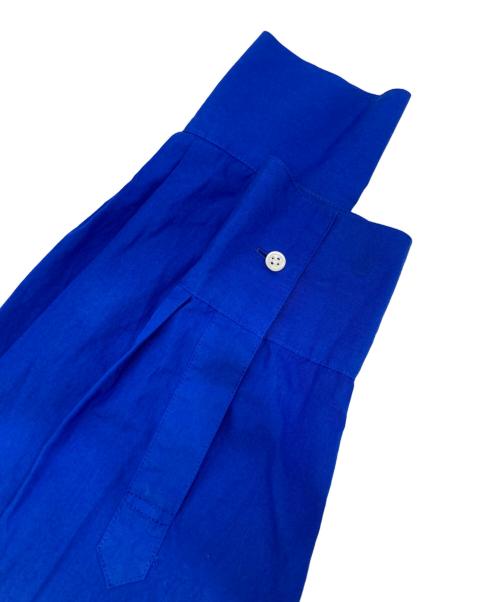 6(ROKU) BEAUTY&YOUTH（ロク ビューティーアンドユース）6(ROKU) BEAUTY&YOUTH (ロク ビューティーアンドユース) ドッキングデザインノーカラーシャツ ブルー サイズ:-の古着・服飾アイテム