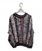 CARLO ALBERTOカルロ アルベルト）の古着「3Dニット」｜グレー×ネイビー