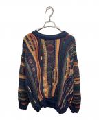 CARLO ALBERTOカルロ アルベルト）の古着「3Dニット」｜ネイビー×レッド