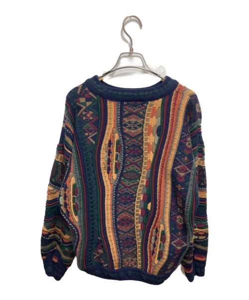 CARLO ALBERTO（カルロ アルベルト）CARLO ALBERTO (カルロ アルベルト) 3Dニット ネイビー×レッド サイズ:Ⅿの古着・服飾アイテム