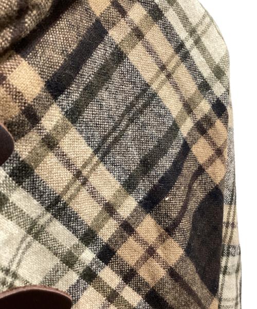 O'NEIL OF DUBLIN（オニールオブダブリン）O'NEIL OF DUBLIN (オニールオブダブリン) チェックポンチョ ブラウン サイズ:Freeの古着・服飾アイテム