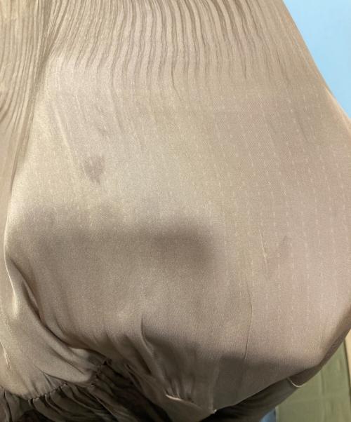 LANVIN en Bleu（ランバンオンブルー）LANVIN en Bleu (ランバンオンブルー) ギャザープリーツワンピース ブラウン サイズ:38の古着・服飾アイテム