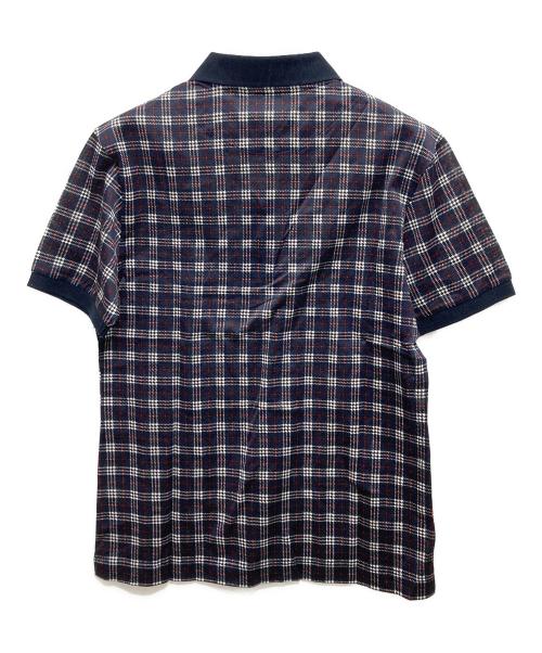 Burberry's（バーバリー）Burberry's (バーバリーズ) 半袖チェック柄ポロシャツ ネイビー サイズ:Mの古着・服飾アイテム