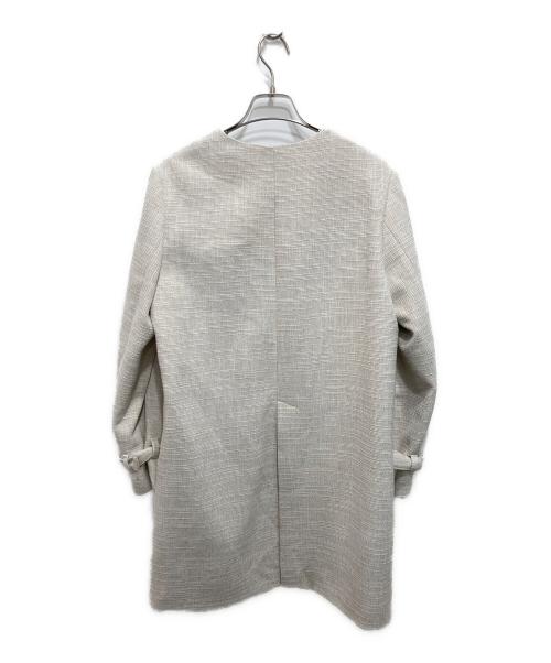 anuans（アニュアンス）anuans (アニュアンス) ツイードノーカラージャケット ベージュ サイズ:FREEの古着・服飾アイテム