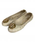 TORY BURCHトリーバーチ）の古着「ハートパンチングバレエシューズ」｜ベージュ