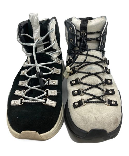 suncore（サンコア）suncore (サンコア) アシンメトリー マウンテンブーツ ホワイト×ブラック サイズ:7の古着・服飾アイテム