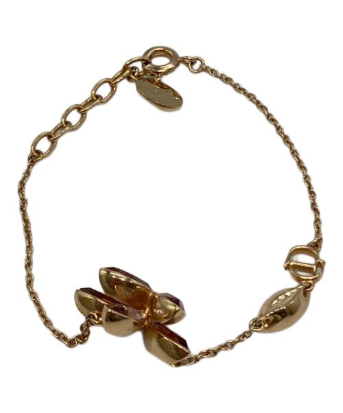 Christian Dior（クリスチャン ディオール）Christian Dior (クリスチャン ディオール) カラーストーンデザインブレスレット ゴールド(色)の古着・服飾アイテム