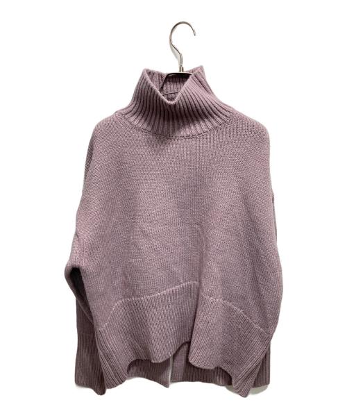 Adam et Rope（アダム エ ロペ）Adam et Rope (アダム エ ロペ) タートルバックスリットニットプルオーバー ピンク サイズ:Freeの古着・服飾アイテム