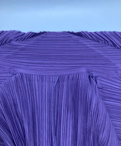 PLEATS PLEASE（プリーツプリーズ）PLEATS PLEASE (プリーツプリーズ) プリーツカーディガン パープル サイズ:4の古着・服飾アイテム