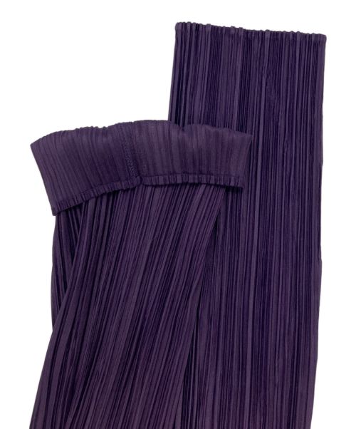 PLEATS PLEASE（プリーツプリーズ）PLEATS PLEASE (プリーツプリーズ) プリーツカーディガン パープル サイズ:4の古着・服飾アイテム