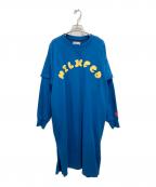 MILK FED.ミルクフェド）の古着「LAYERED SLEEVE DRESS MILKFED.」｜ネイビー