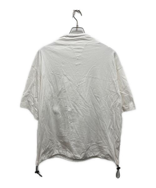 BOTTEGA VENETA（ボッテガベネタ）BOTTEGA VENETA (ボッテガベネタ) ドロー ストリング ディテール ボトルネックSSカットソー ホワイト サイズ:Mの古着・服飾アイテム