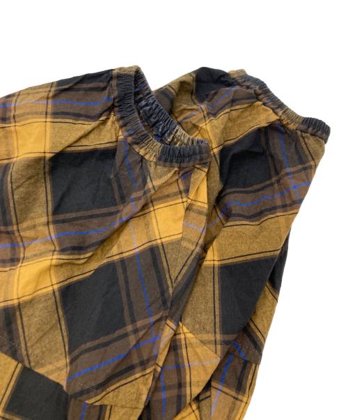 Curensology（カレンソロジー）Curensology (カレンソロジー) チェックパフスリーブワンピース イエロー サイズ:FREEの古着・服飾アイテム