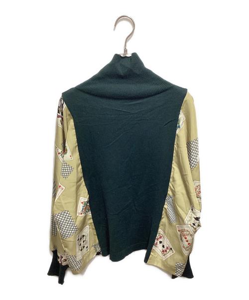 ふりふ（フリフ）ふりふ (フリフ) labyrinth ニットドッキングワンピース グリーン サイズ:-の古着・服飾アイテム