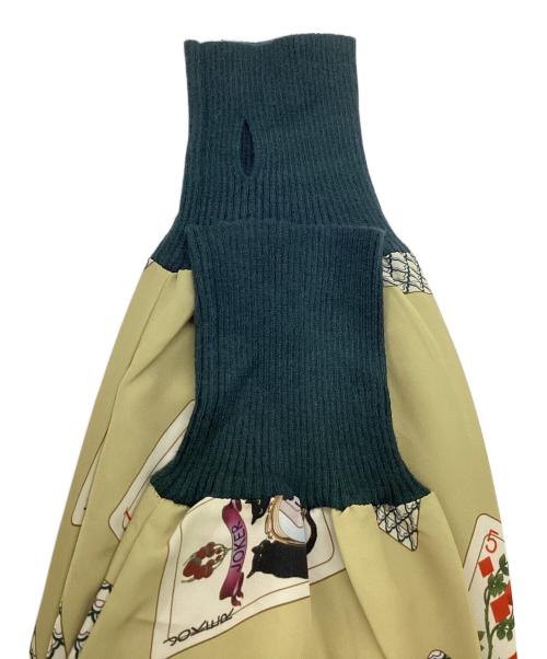 ふりふ（フリフ）ふりふ (フリフ) labyrinth ニットドッキングワンピース グリーン サイズ:-の古着・服飾アイテム