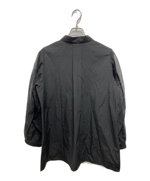 ふりふ（フリフ）ふりふ (フリフ) 月見うさぎ・花園 ボリュームシアー袖ブラウス ブラック サイズ:Fの古着・服飾アイテム