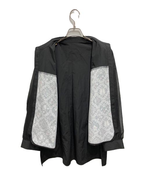 ふりふ（フリフ）ふりふ (フリフ) 月見うさぎ・花園 ボリュームシアー袖ブラウス ブラック サイズ:Fの古着・服飾アイテム